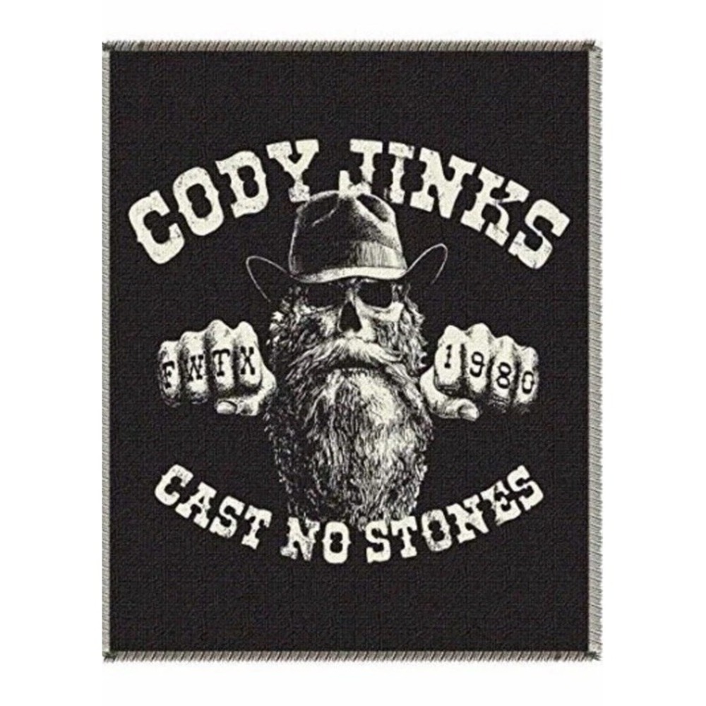 B08LPXQFJW - CODY JINKS CNS Woven Throw Blanket 44x62" With Fringe